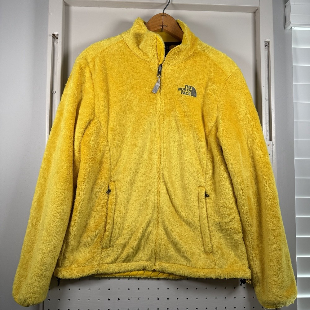 The North Face Osito Jacket Women Medium Yellow Fleece Full Zip Gorpcore Outdoor